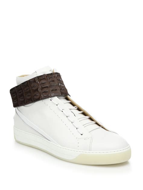 fendi sneaker weiss|fendi designer high top sneakers.